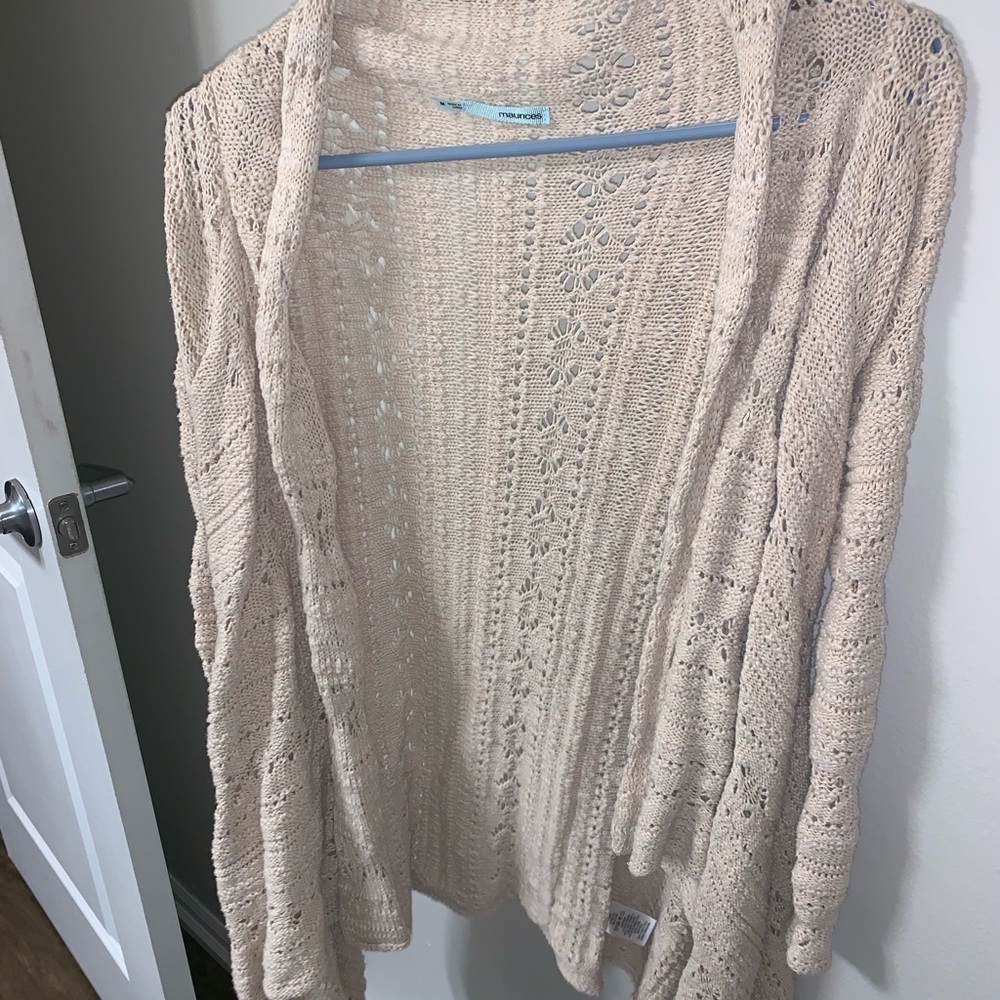 Beige cardigan sweater